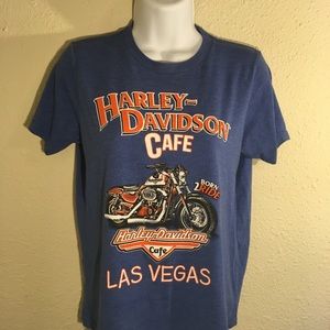 Vintage Harley Davidson Blue Shirt
